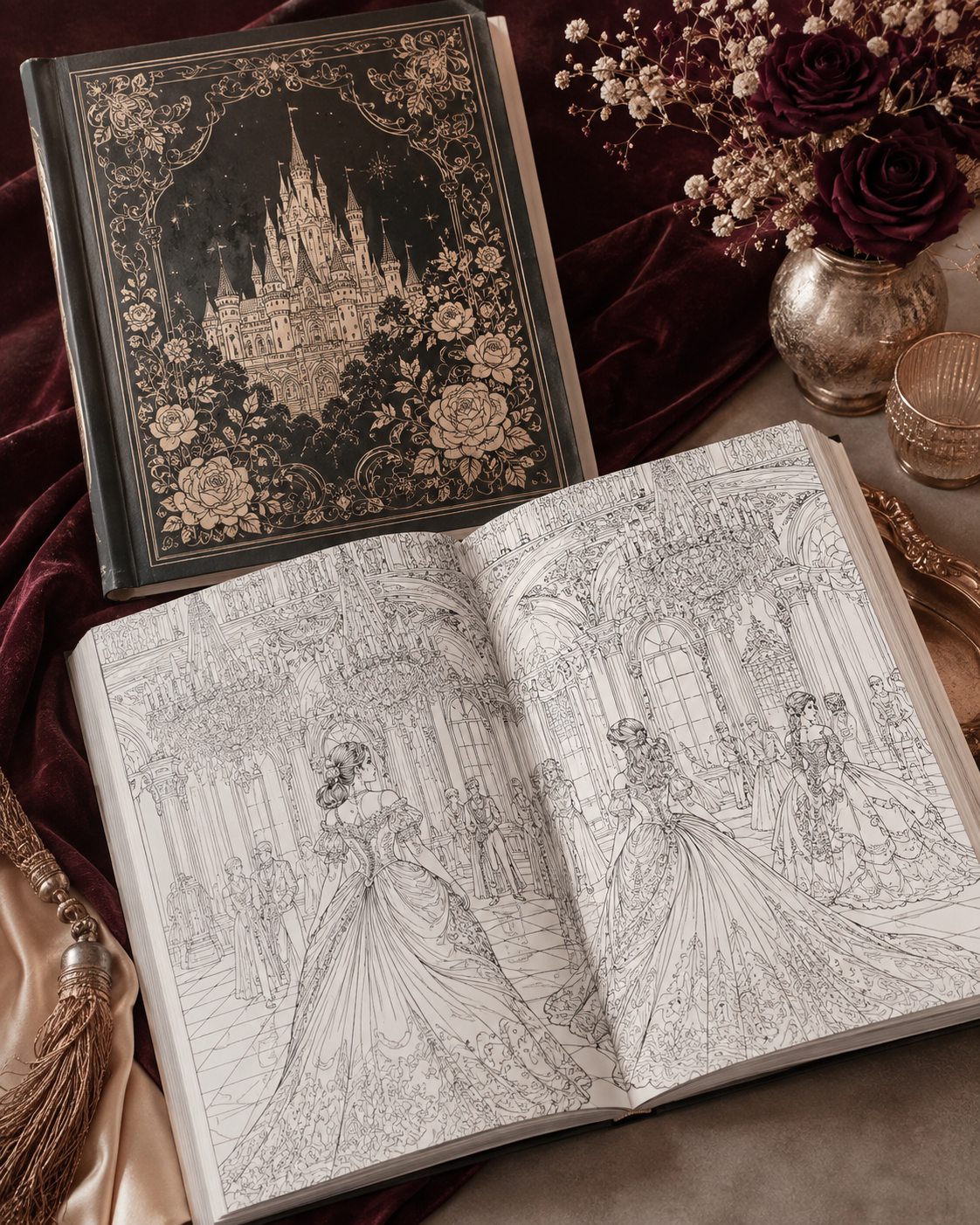 The Royal Romance Duet printable coloring book preview
